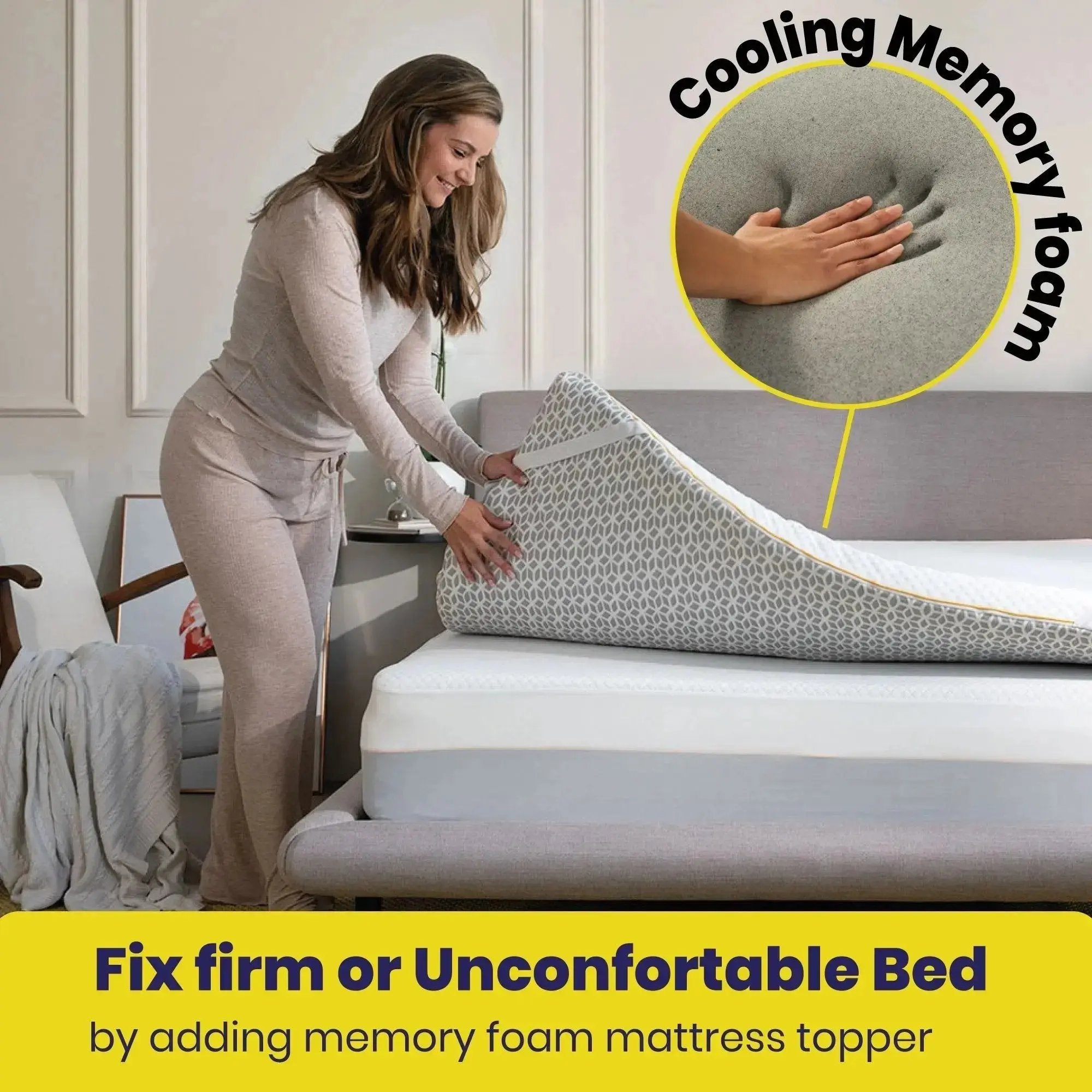 Aurora Memory Foam Mattress Topper
