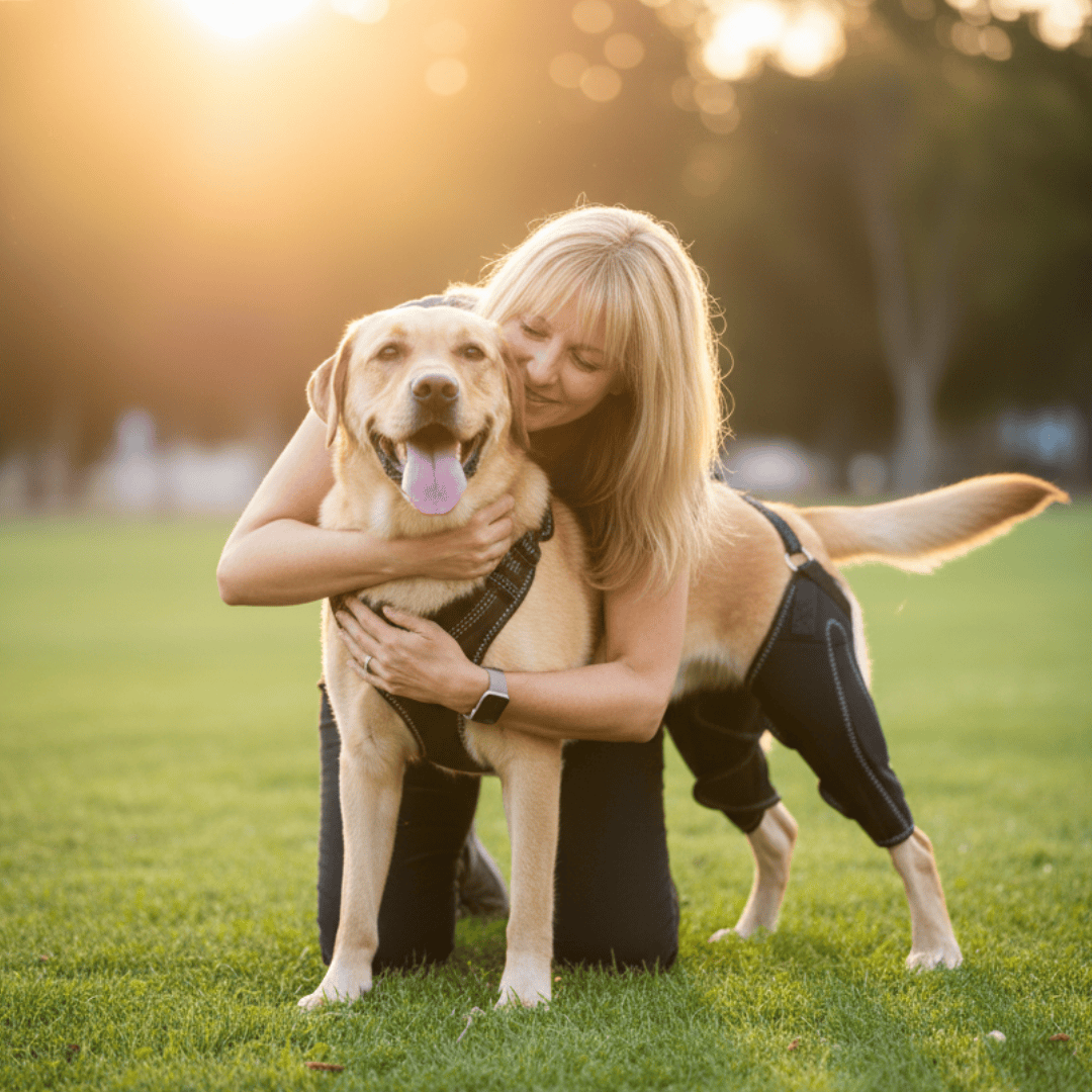 Dual-Leg Hinged Knee Support Harness for Dogs
