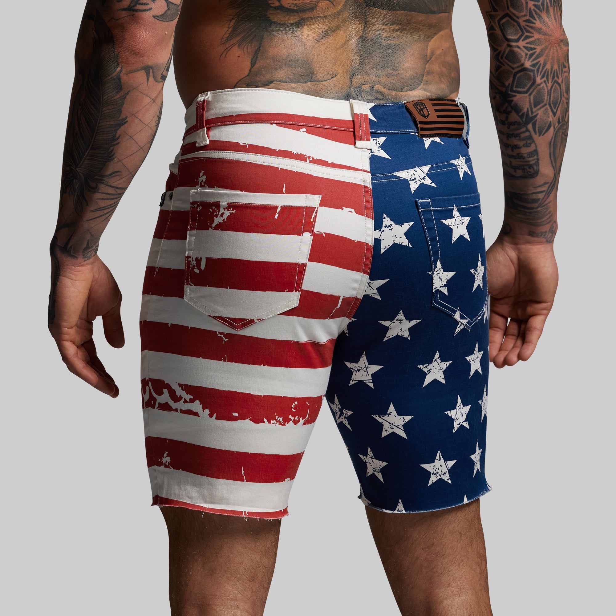 Flex Stretchy Jort 7" American Flag