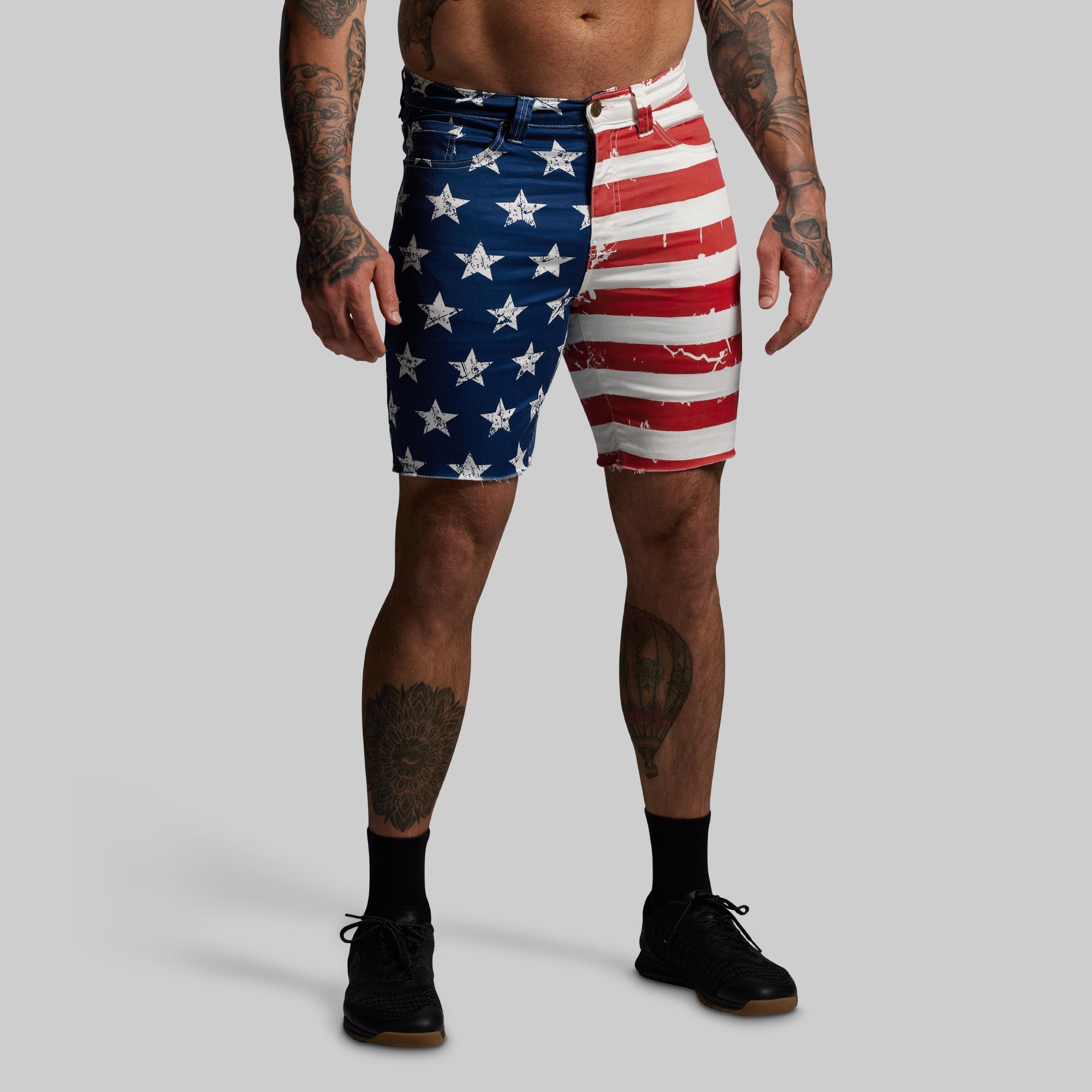 Flex Stretchy Jort 7" American Flag