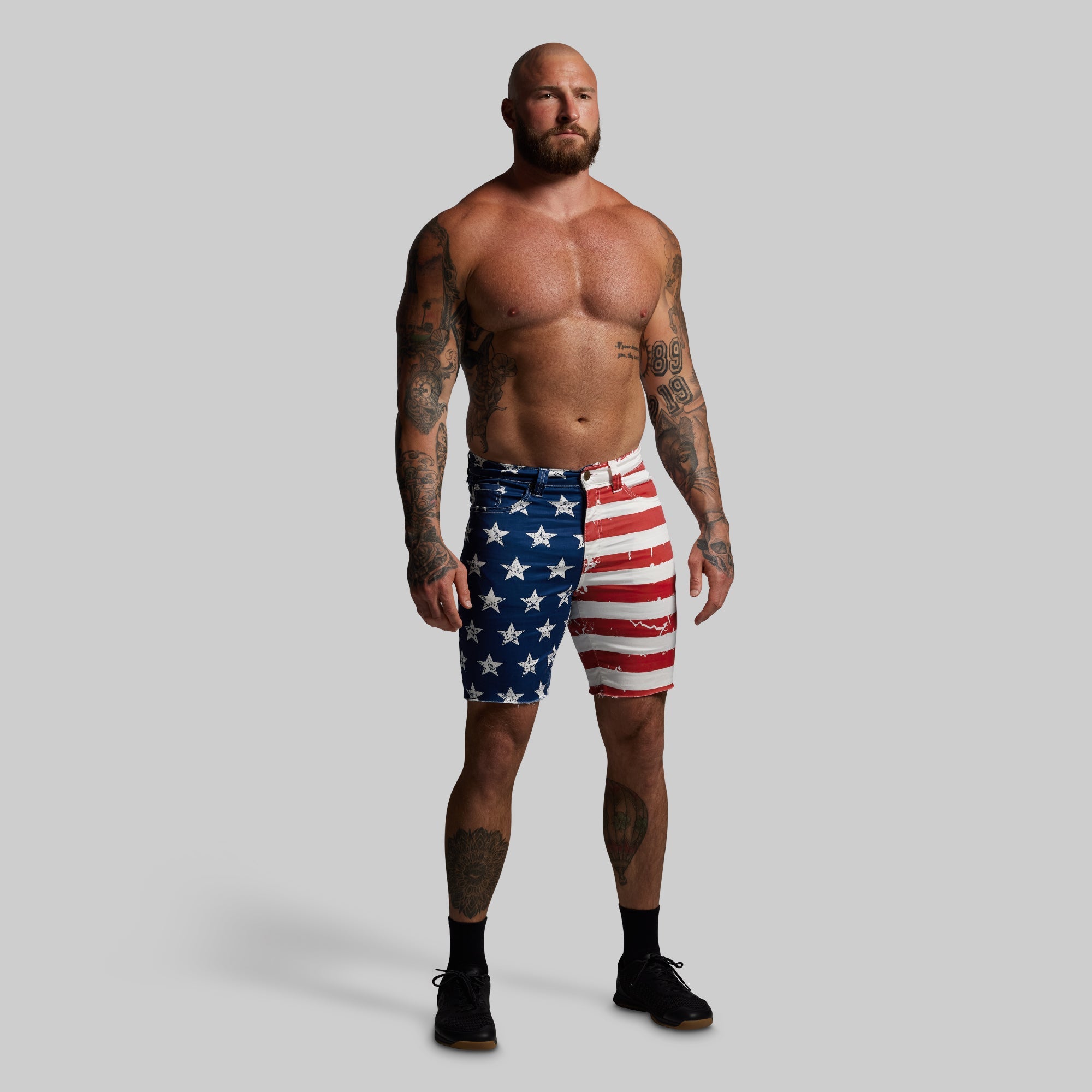Flex Stretchy Jort 7" American Flag