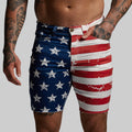 Flex Stretchy Jort 7" American Flag
