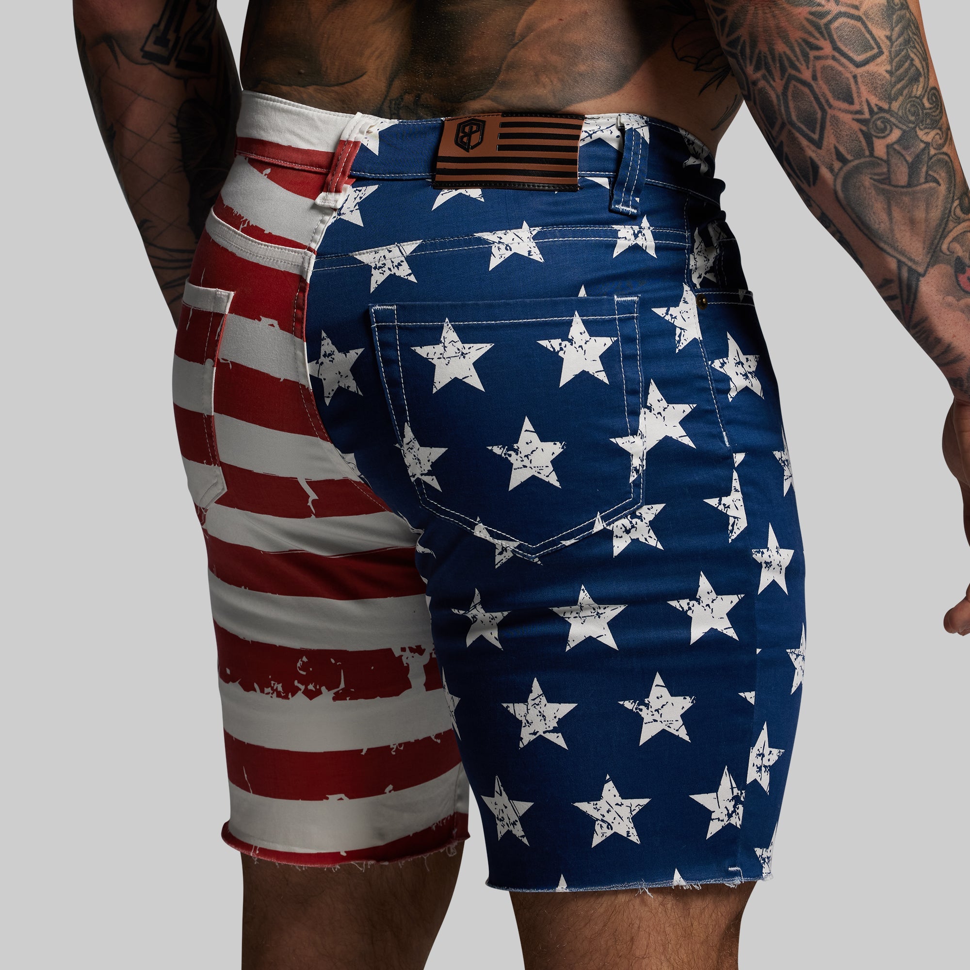 Flex Stretchy Jort 7" American Flag