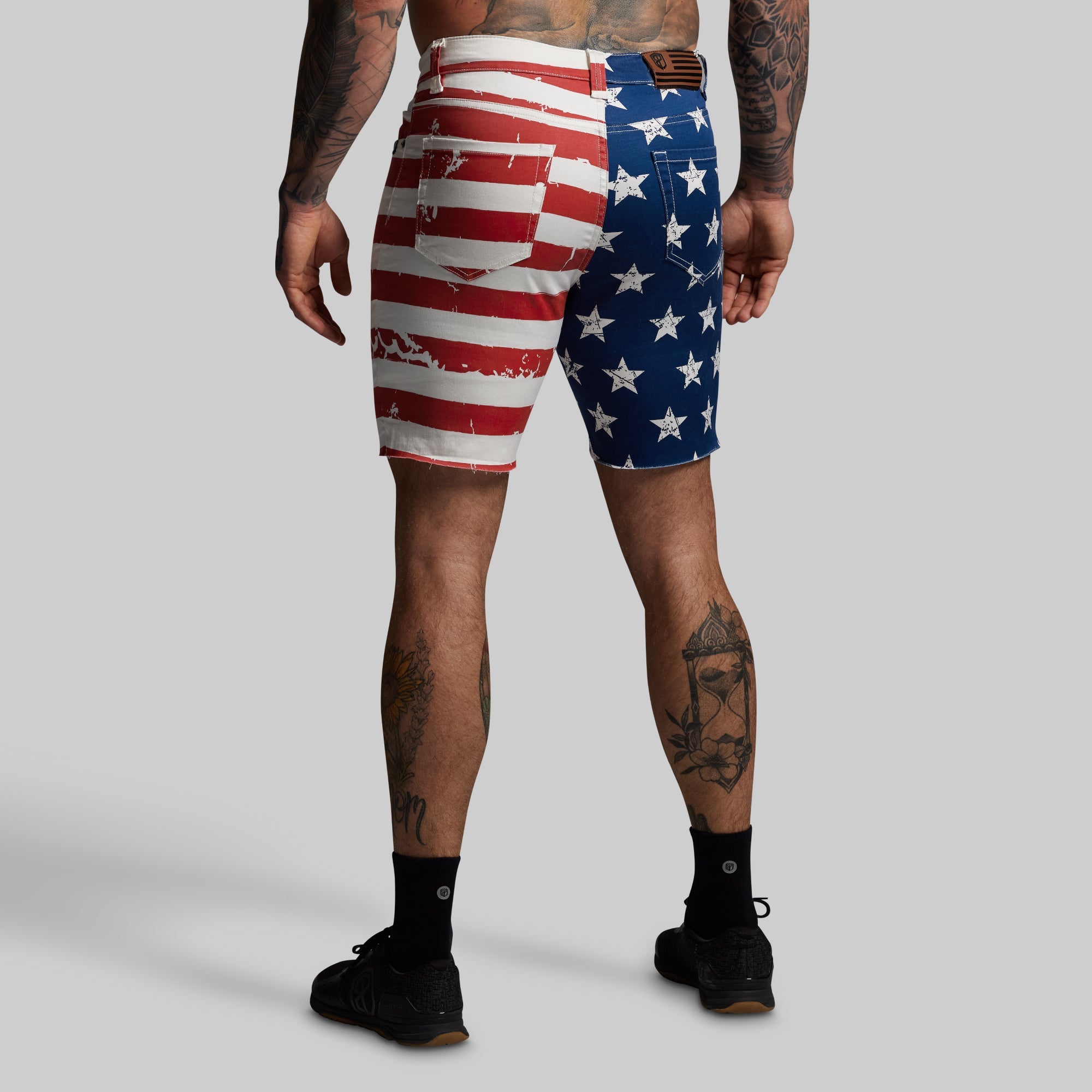 Flex Stretchy Jort 7" American Flag