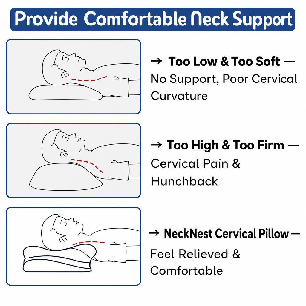 NeckNest Orthosleep PRO | Neck Support Sleep Pillow