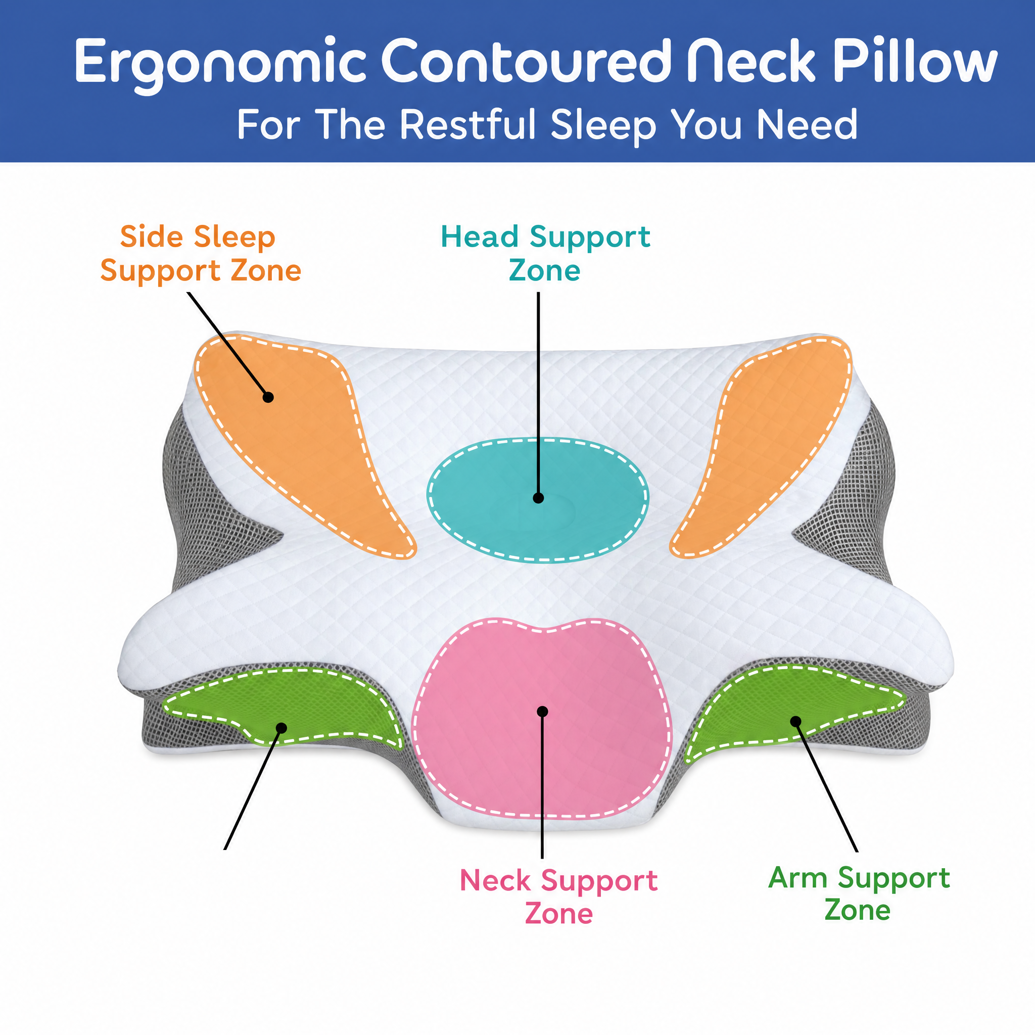 NeckNest Orthosleep PRO | Neck Support Sleep Pillow