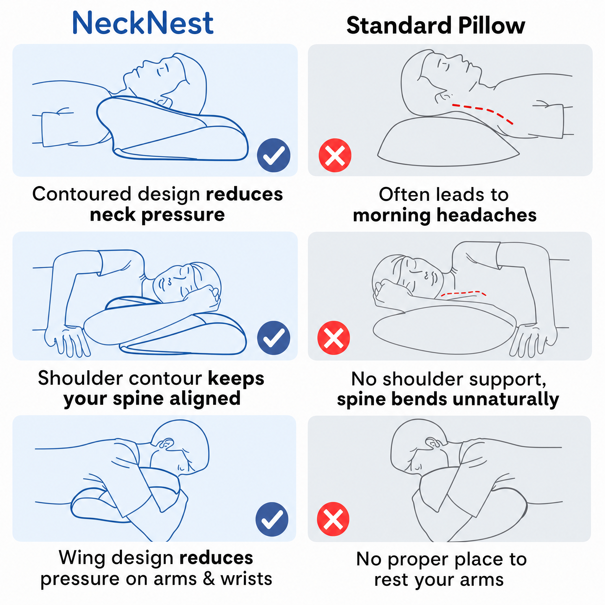NeckNest Comfort Pillow