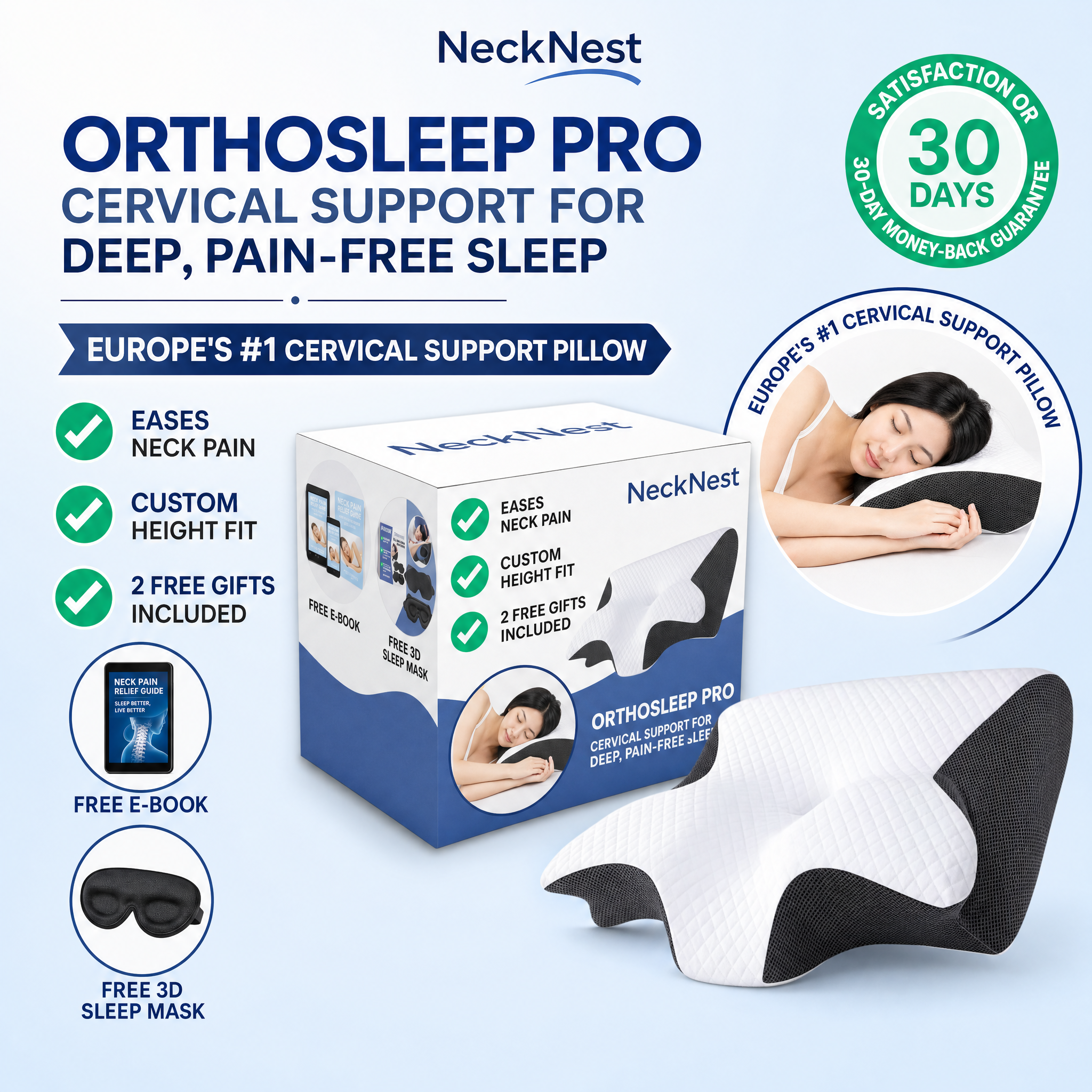 NeckNest Comfort Pillow