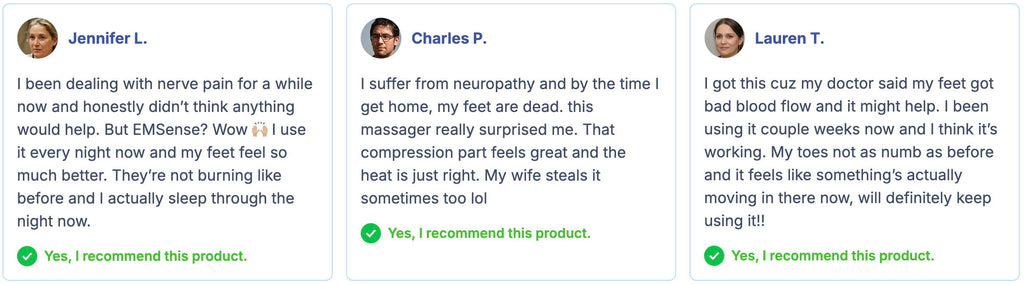 EMSense Foot Massager For Neuropathy Pain Relief
