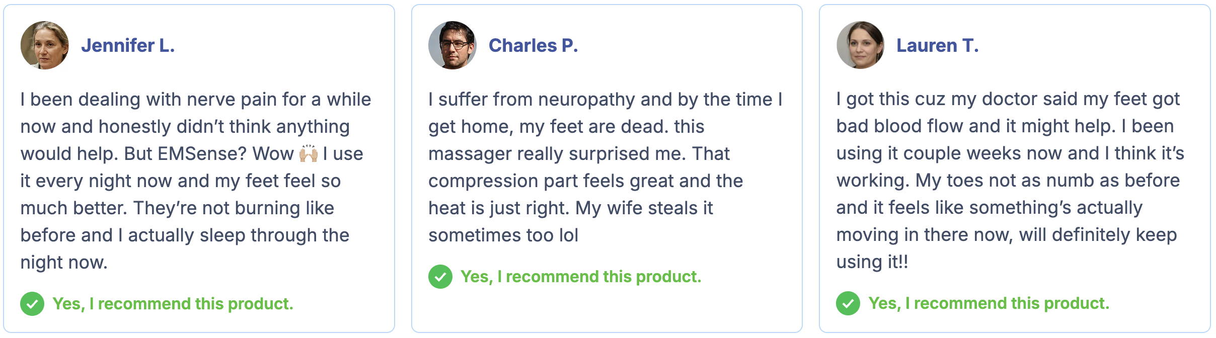 EMSense Foot Massager For Neuropathy Pain Relief