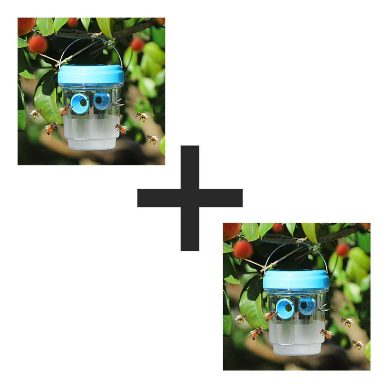 Solar-Powered Hanging Wasp Trap With Dual Entry Tunnels
